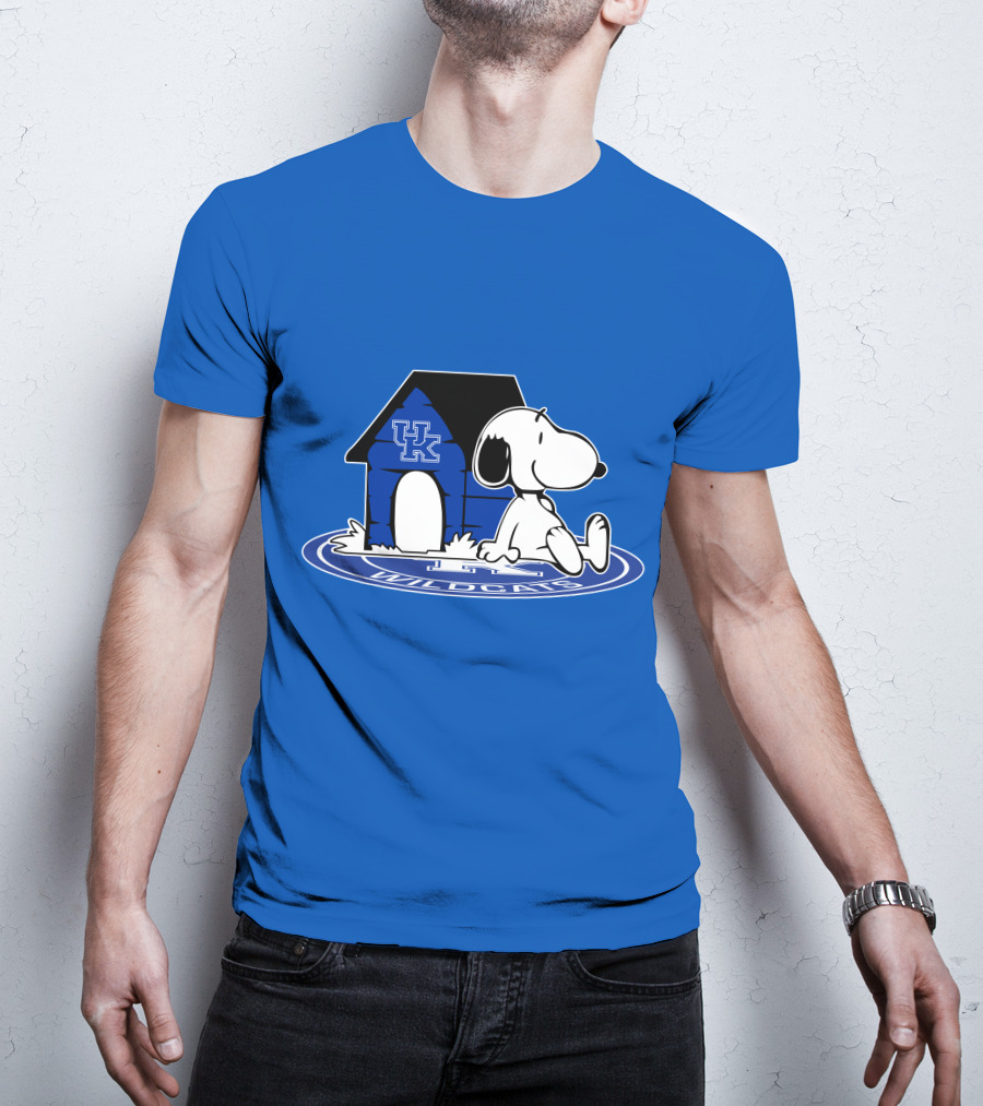 Kentucky Wildcats Snoopy Basketball Fan Now And Forever T-Shirt