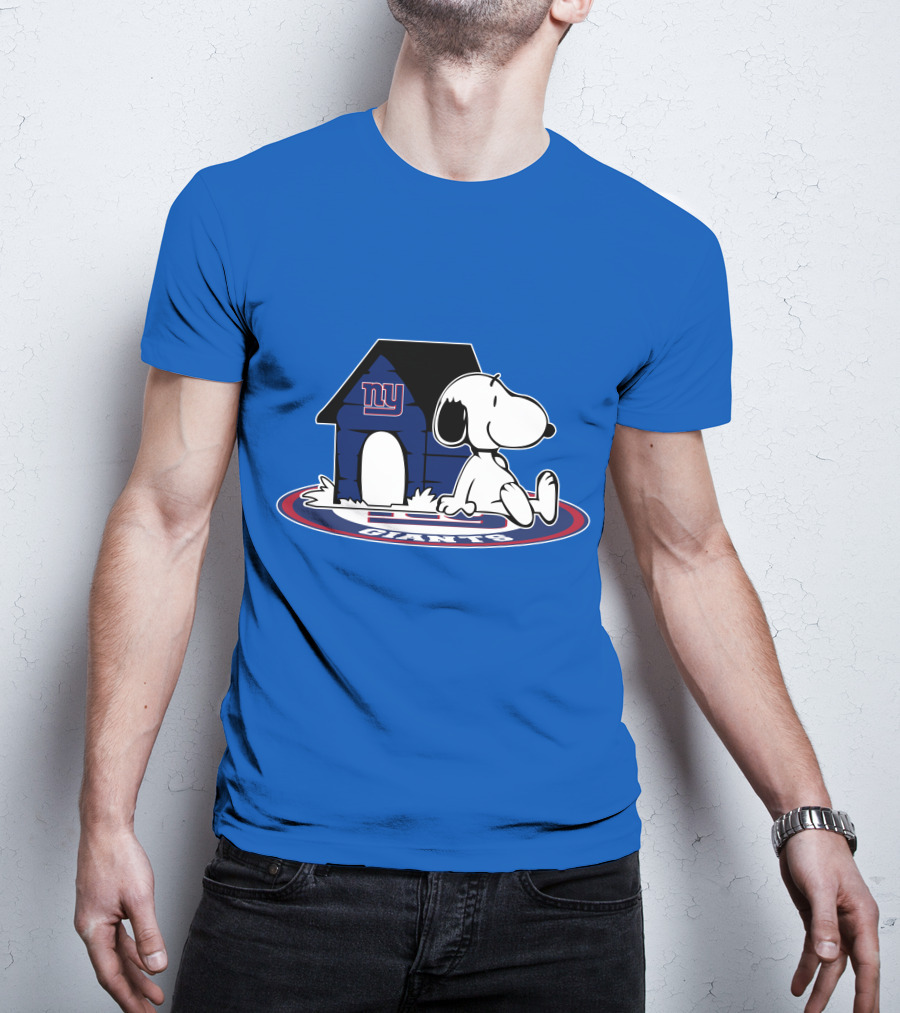 Snoopy New York Giants Football Fan Now And Forever T-Shirt