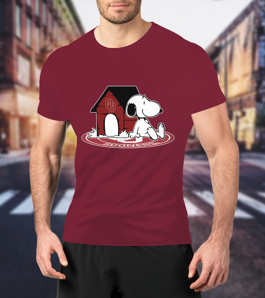 Snoopy Oklahoma Sooners Football Fan Now And Forever T-Shirt