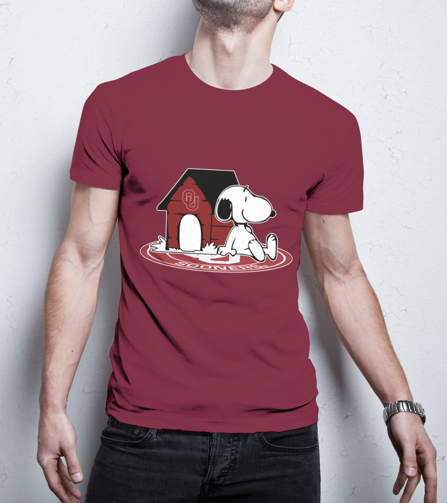 Snoopy Oklahoma Sooners Football Fan Now And Forever T-Shirt