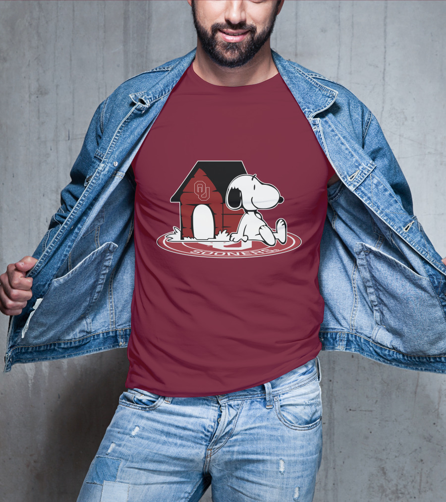 Snoopy Oklahoma Sooners Football Fan Now And Forever T-Shirt