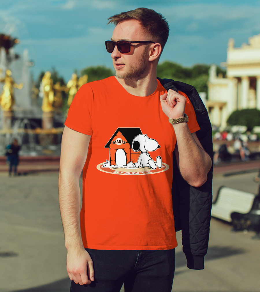 San Francisco Giants Fan Snoopy Baseball Now And Forever T-Shirt