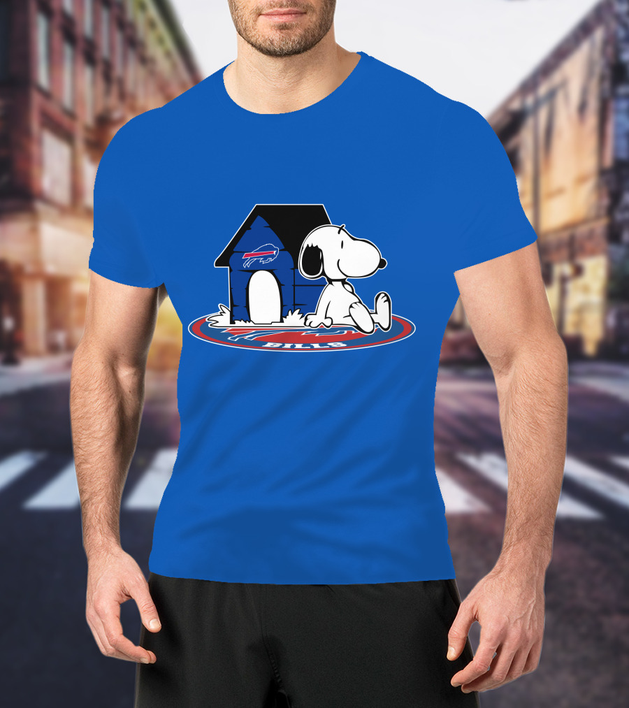Buffalo Bills Fan Now And Forever Snoopy Doghouse T-Shirt