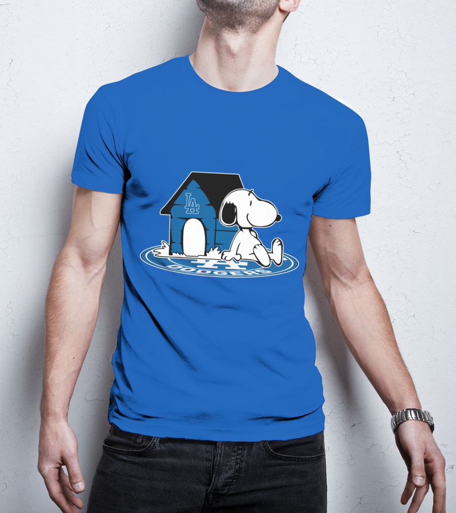 Los Angeles Dodgers Baseball Fan Snoopy Now And Forever T-Shirt