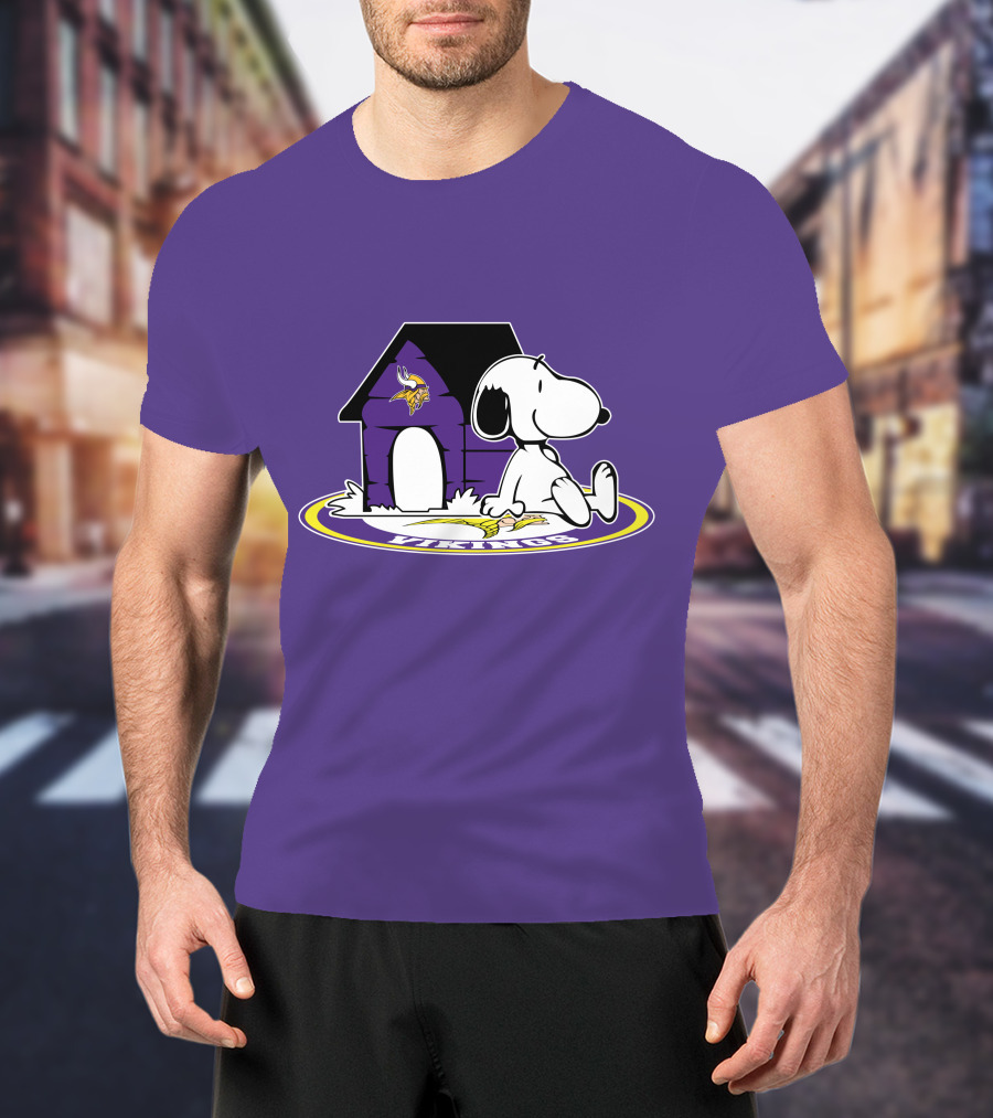 Snoopy Minnesota Vikings Football Fan Now And Forever T-Shirt