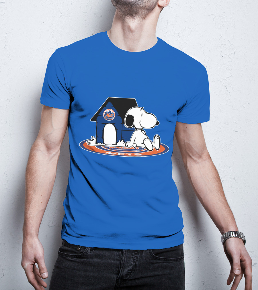 Snoopy Mets Fan New York Baseball Now And Forever T-Shirt