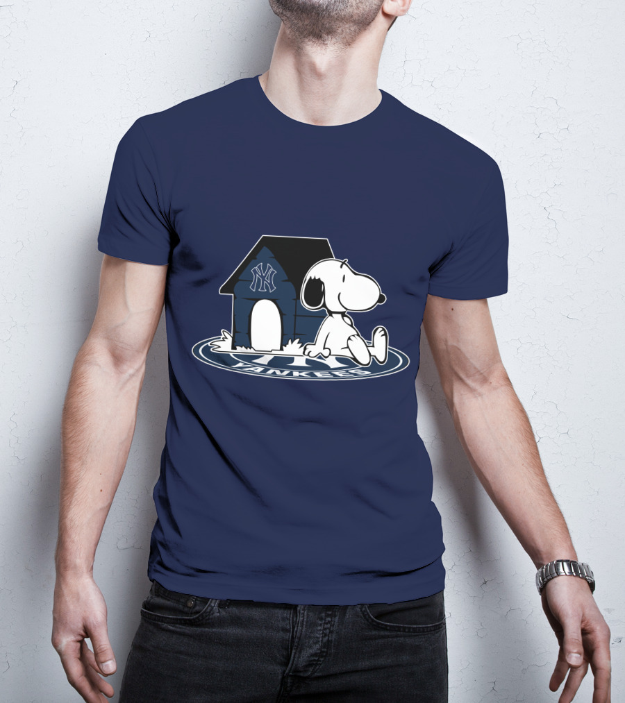 New York Yankees Snoopy Fan Now And Forever T-Shirt