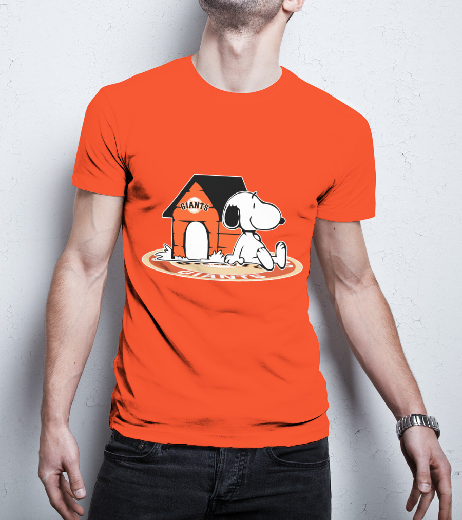 San Francisco Giants Snoopy Baseball Fan Now And Forever T-Shirt