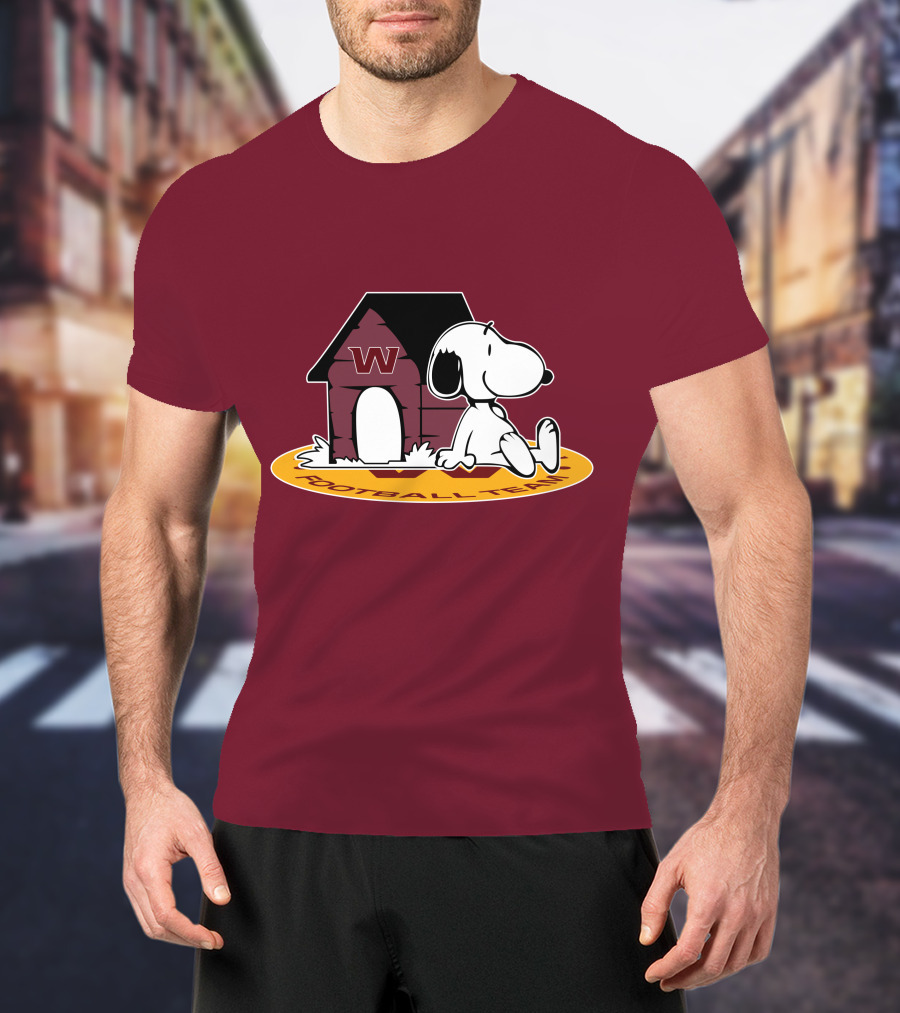 Washington Football Team Snoopy Doghouse Now And Forever T-Shirt