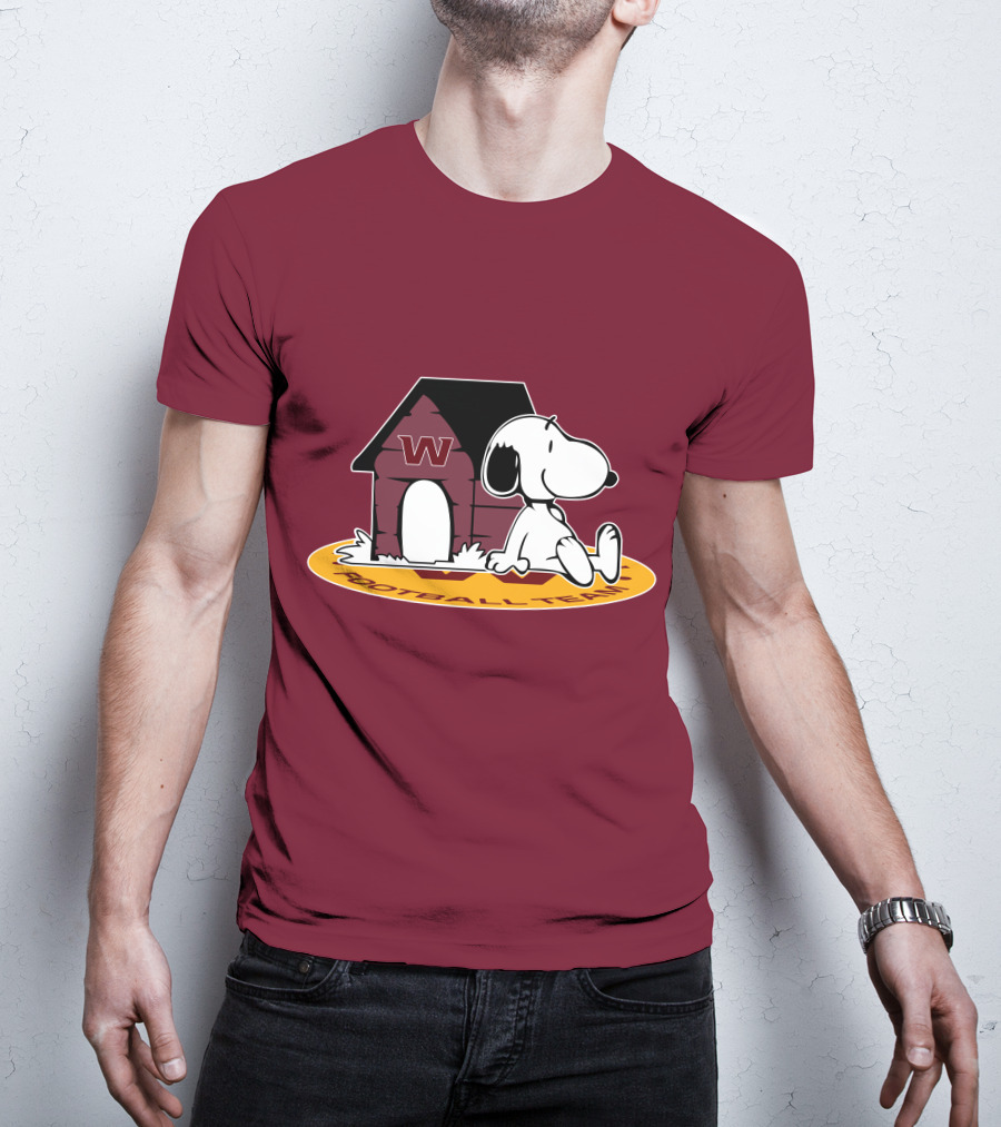 Washington Football Team Snoopy Doghouse Now And Forever T-Shirt