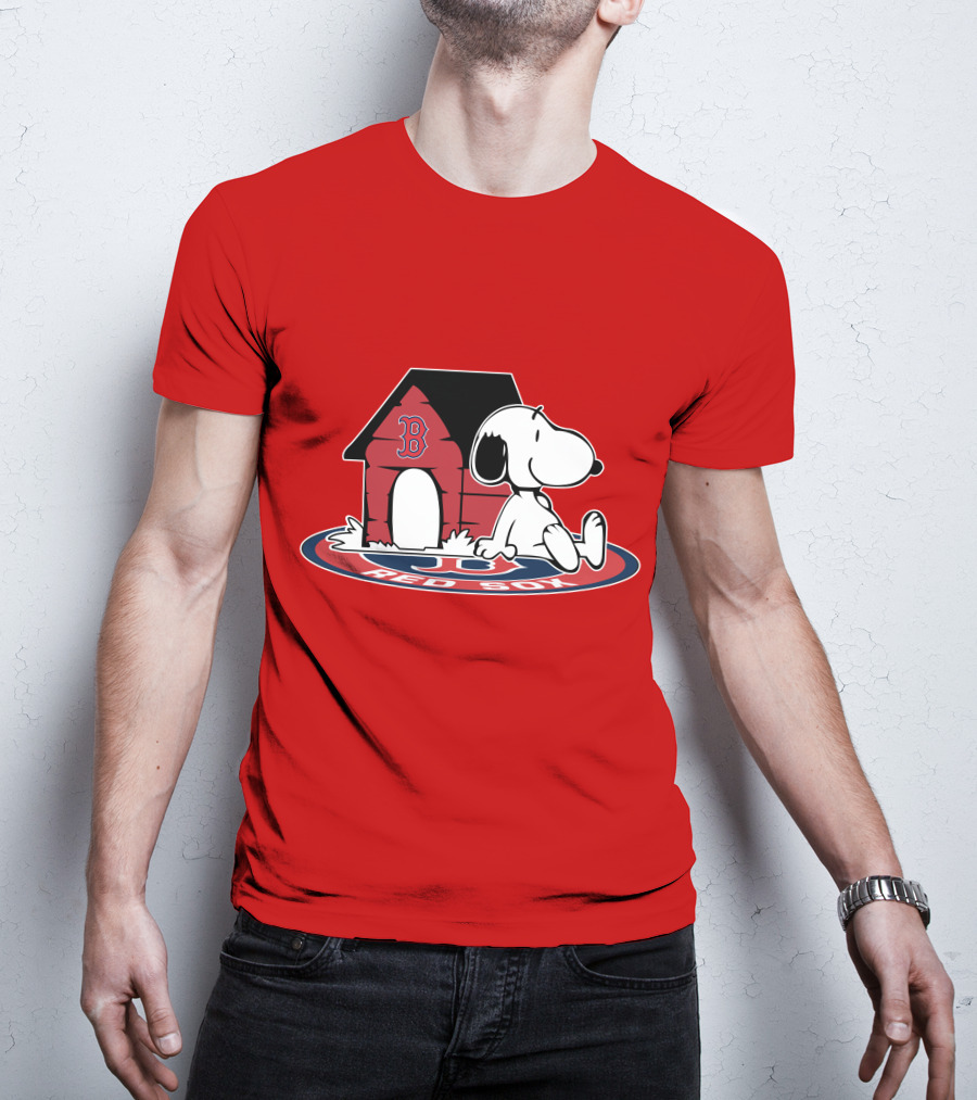 Snoopy Boston Red Sox Baseball Fan Forever T-Shirt