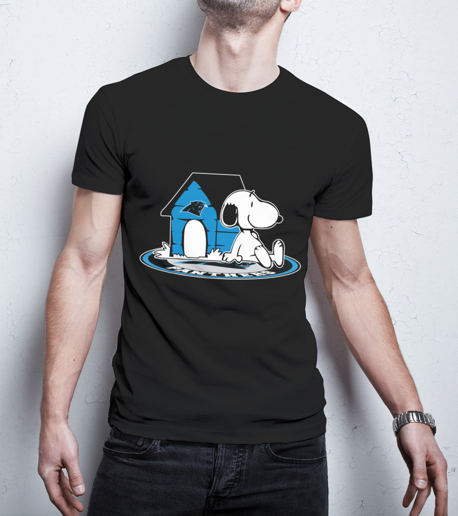 Carolina Panthers Snoopy Football Fan Now And Forever T-Shirt