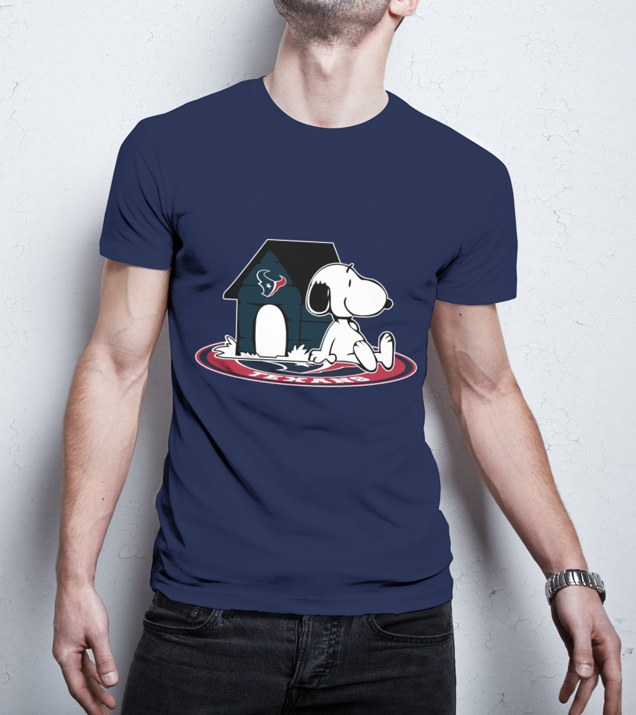 Houston Texans Football Fan Now And Forever Snoopy House T-Shirt