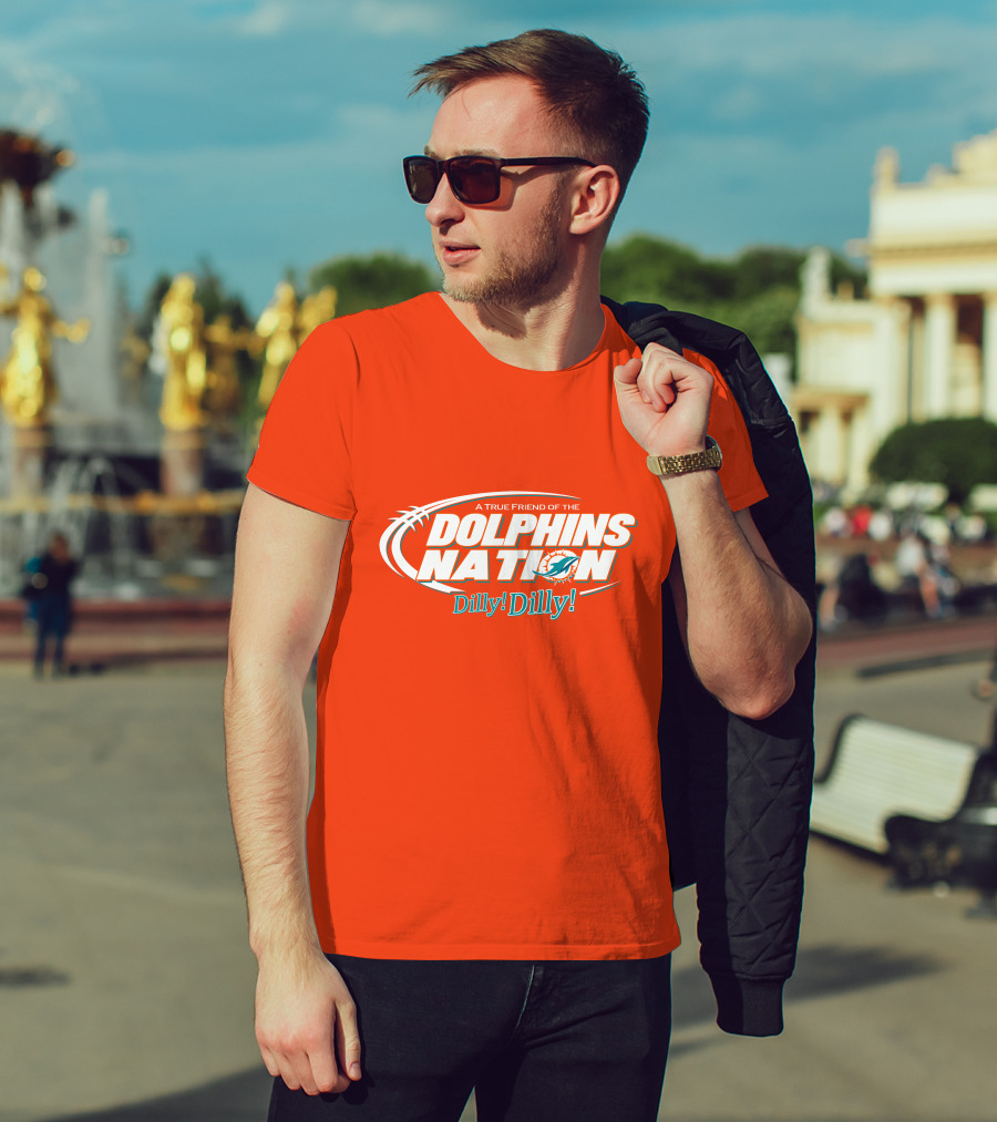 A True Friend Of The Dolphins Nation Dilly Dilly T-Shirt