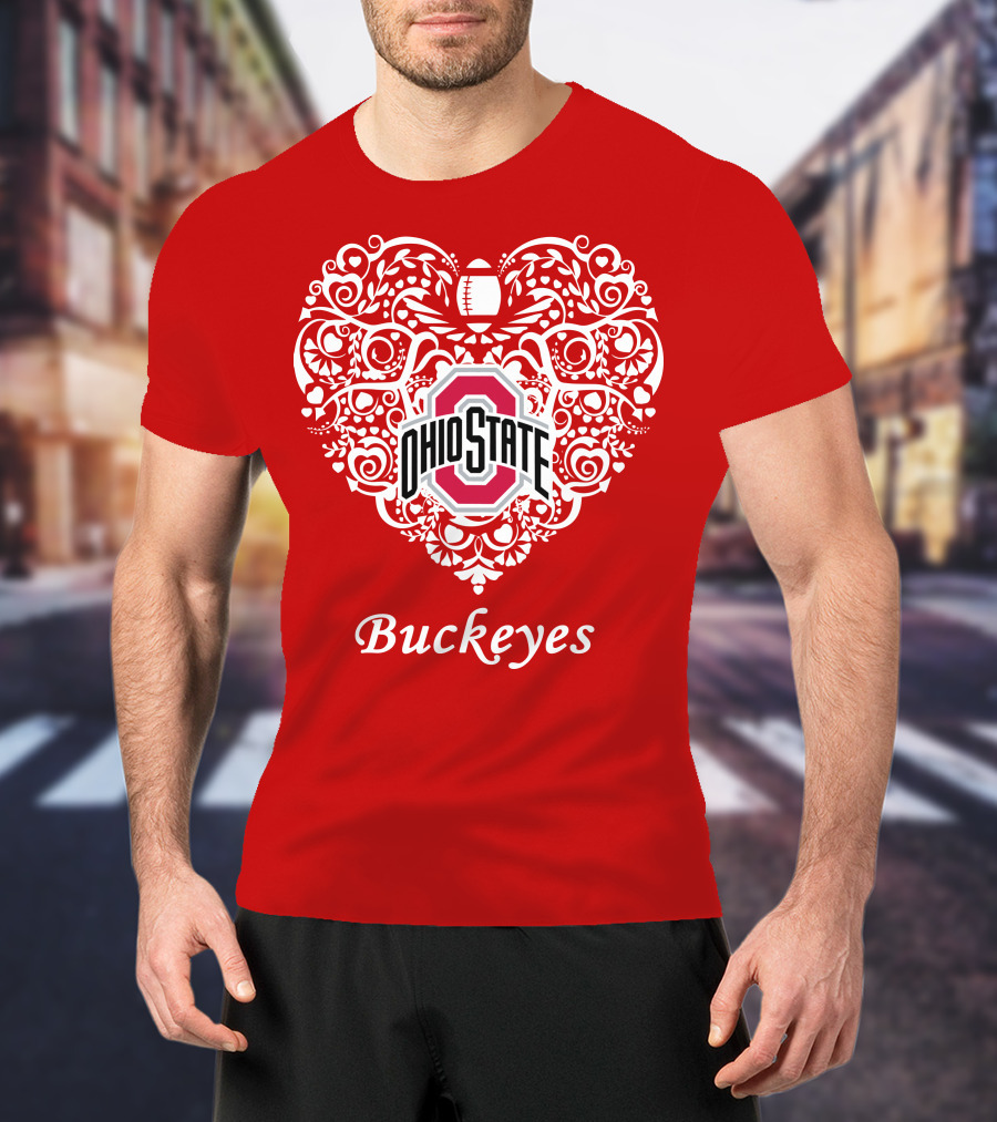 Ohio State Buckeyes Heart T-Shirt