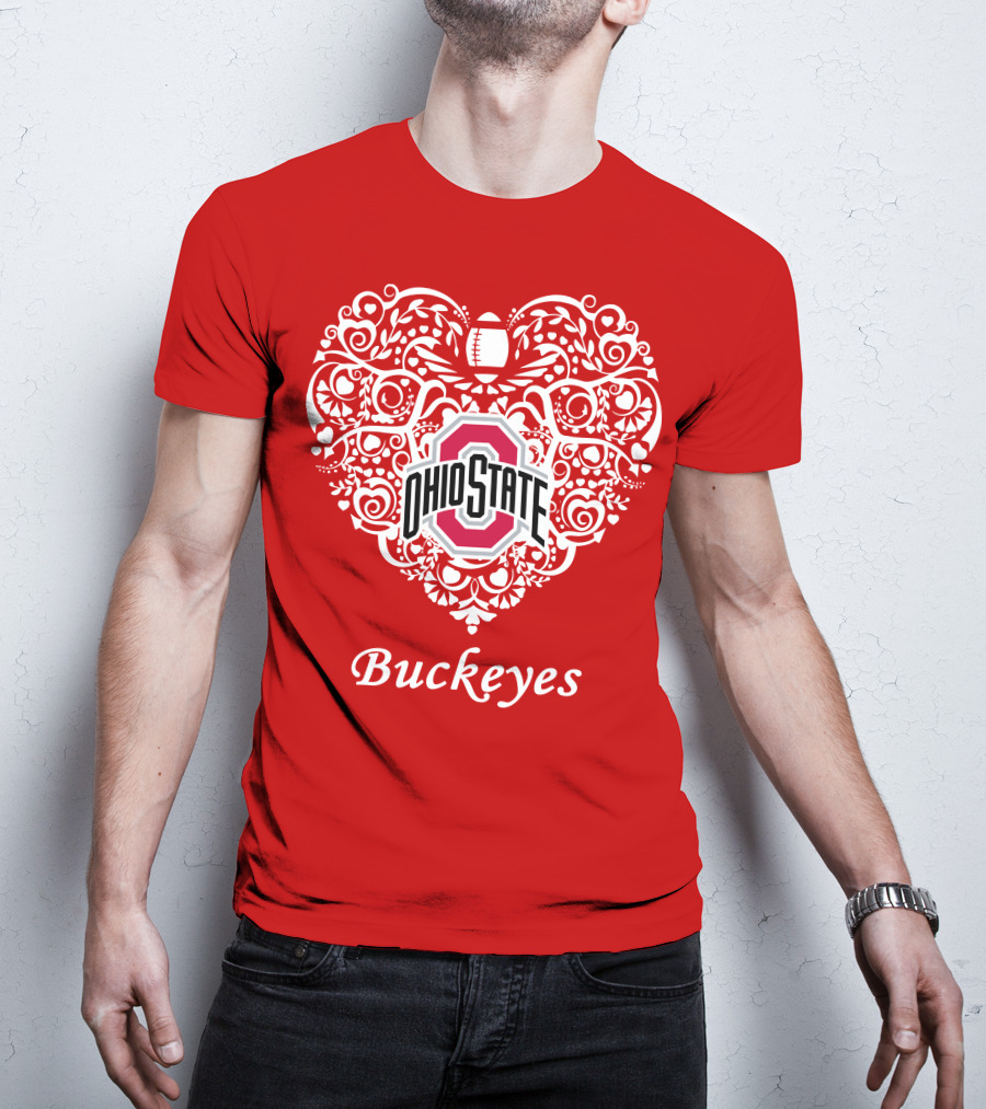 Ohio State Buckeyes Heart T-Shirt