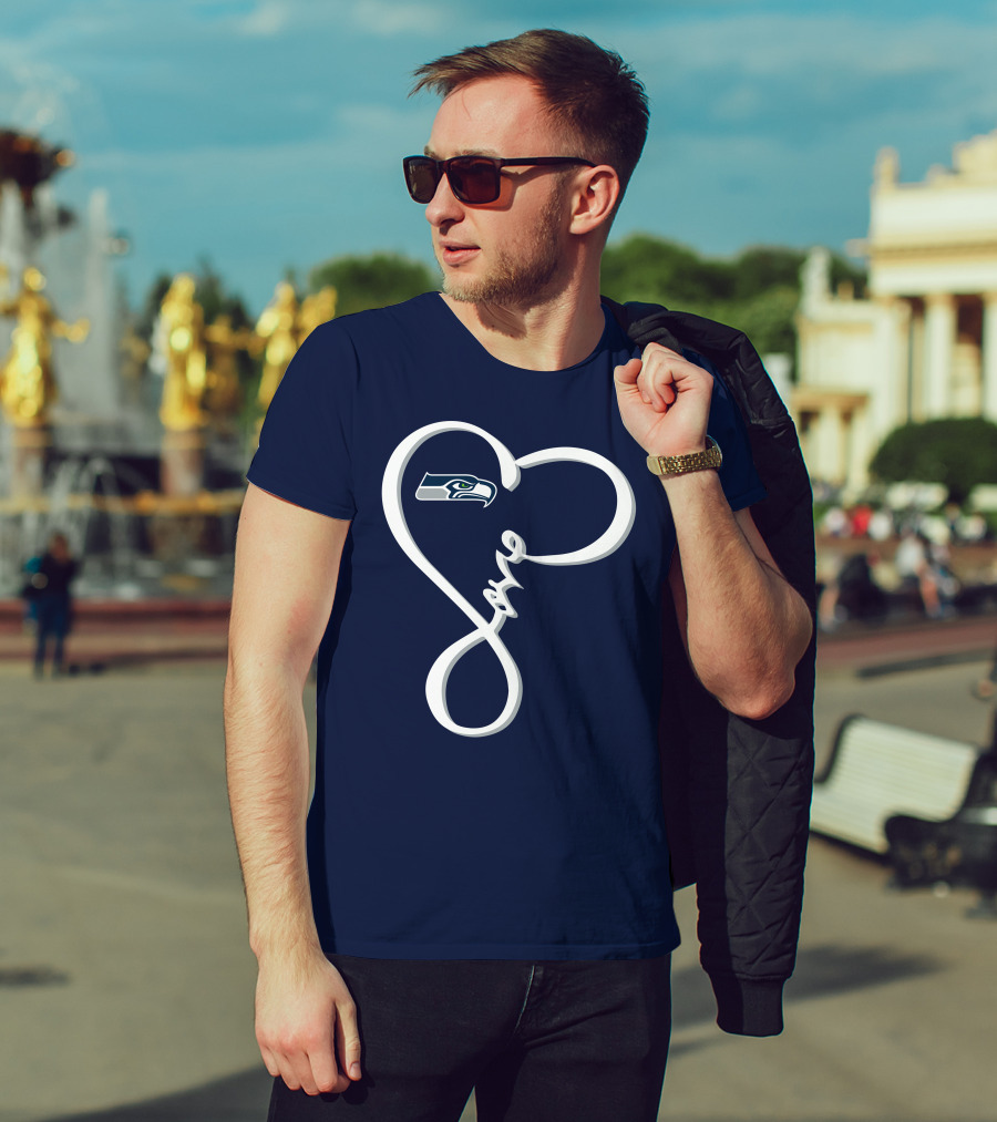 Seattle Seahawks Love Heart T-Shirt