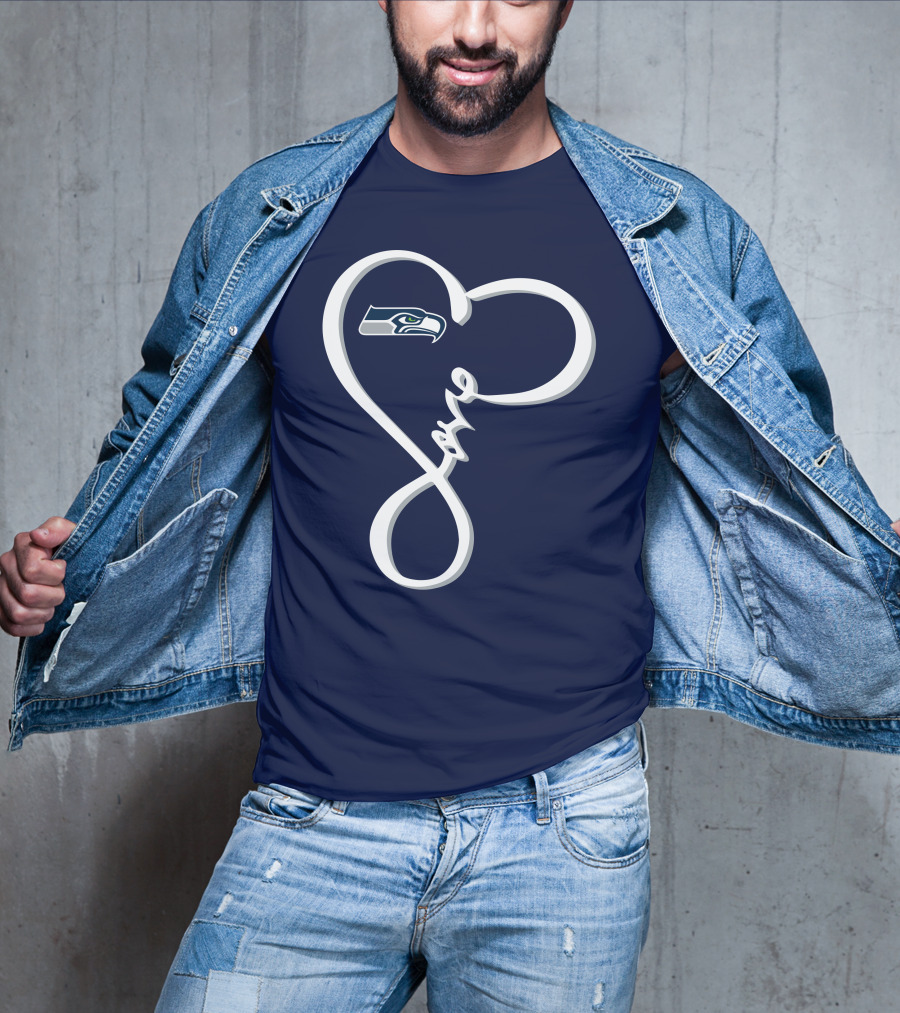 Seattle Seahawks Love Heart T-Shirt