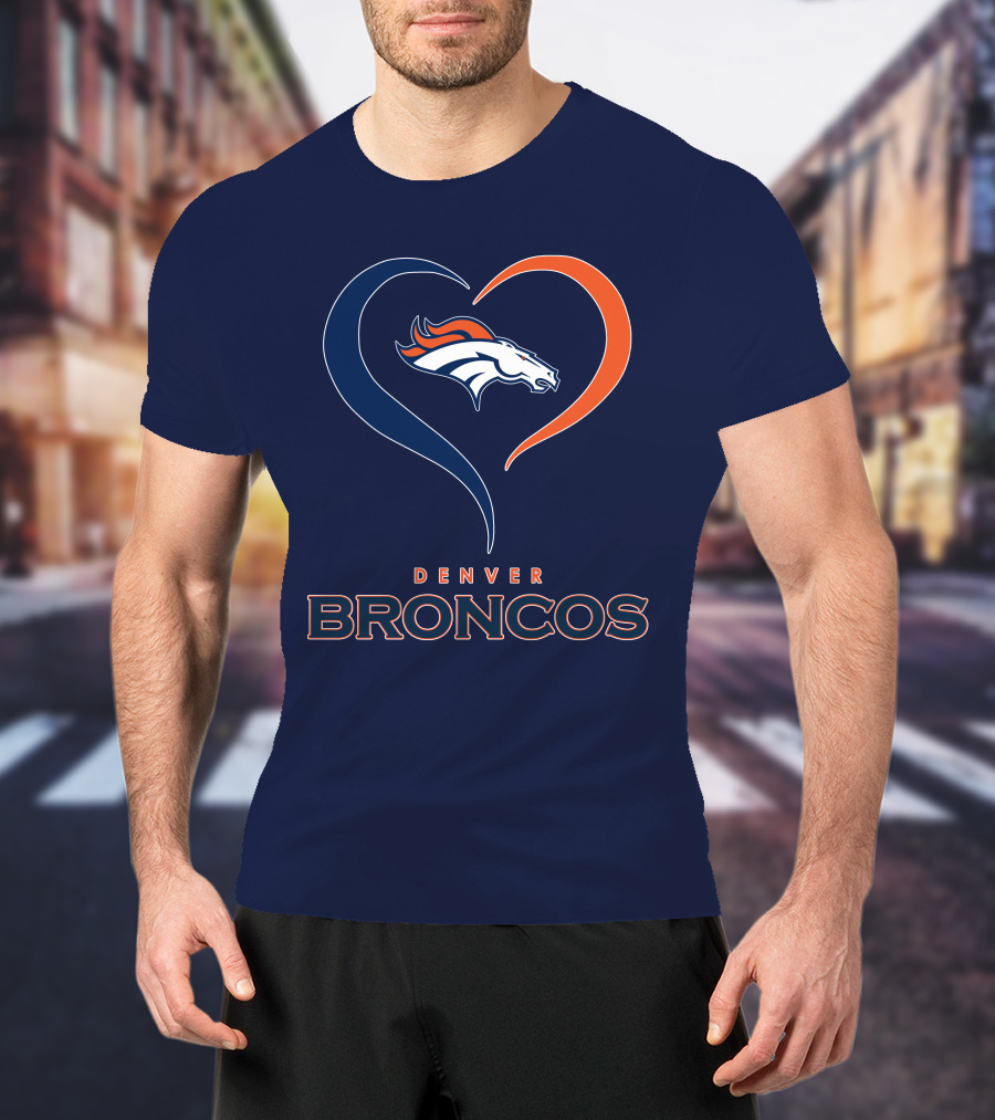 Denver Broncos Heart Logo In My Heart T-Shirt
