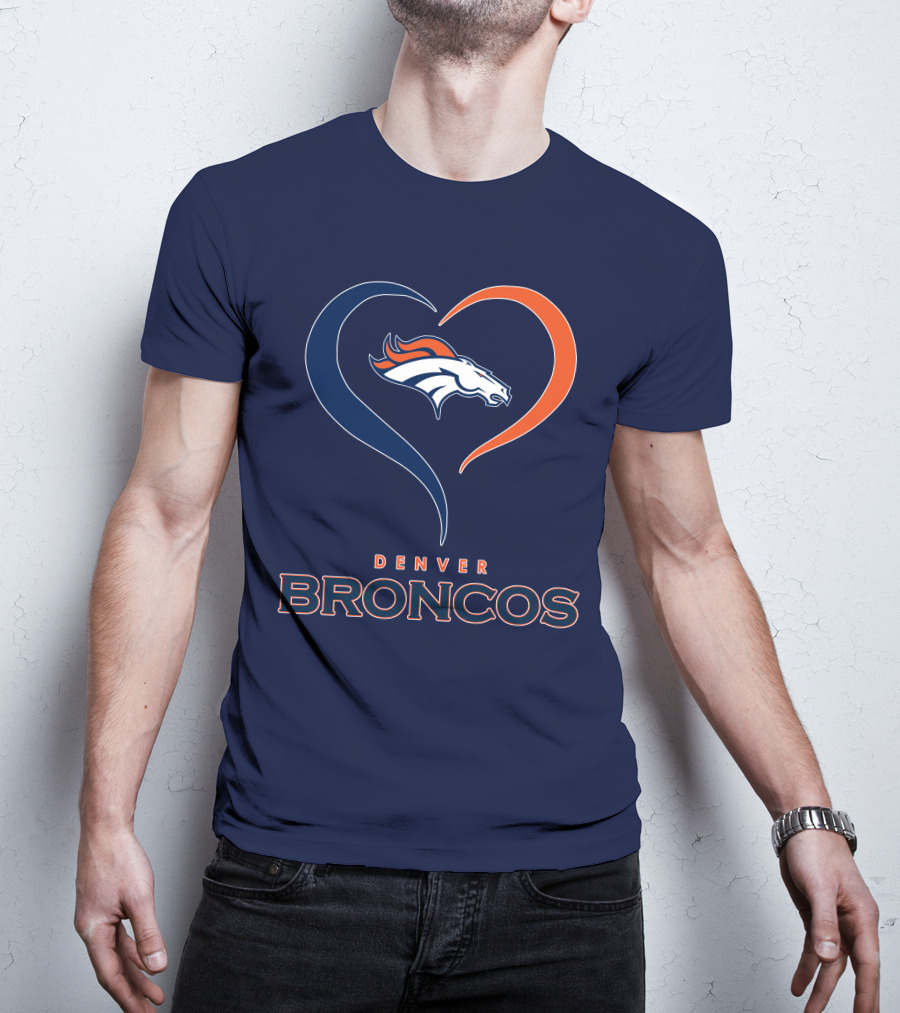 Denver Broncos Heart Logo In My Heart T-Shirt