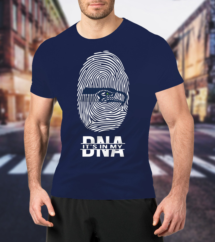 Seattle Seahawks Fingerprint It's In My DNA T-Shirt