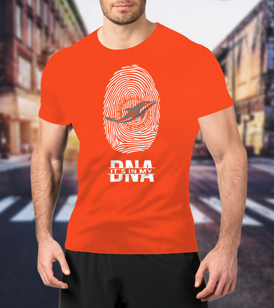 Miami Dolphins It's In My DNA Fingerprint T-Shirt