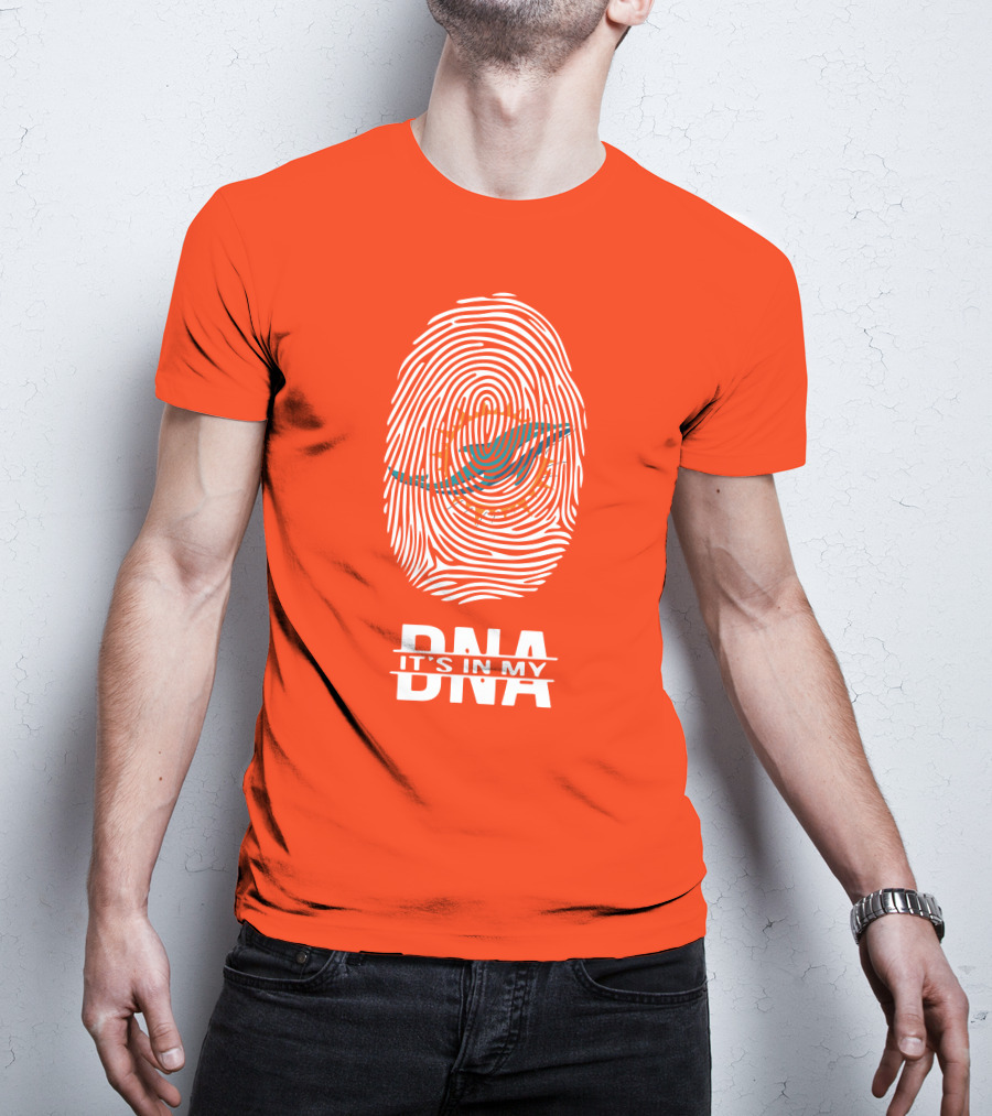 Miami Dolphins It's In My DNA Fingerprint T-Shirt