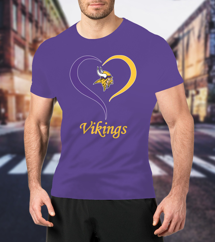 Minnesota Vikings Heart Logo In My Heart T-Shirt