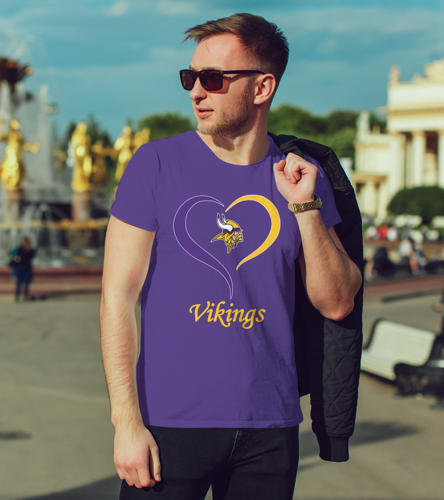 Minnesota Vikings Heart Logo In My Heart T-Shirt