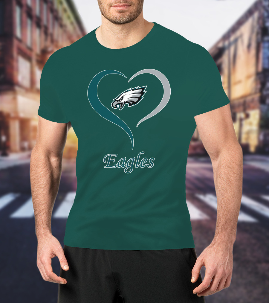 Eagles Heart Emblem With Philadelphia Iconic T-Shirt