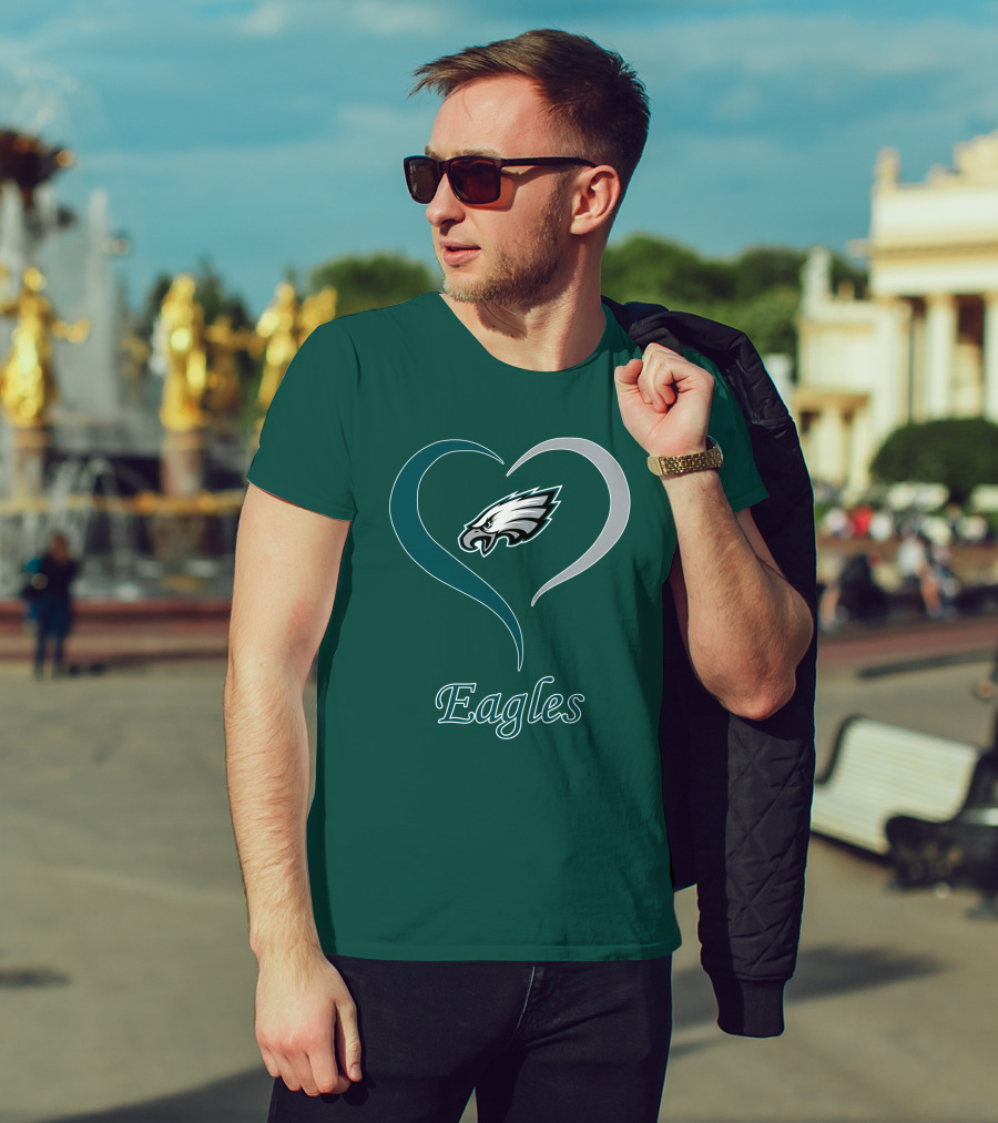 Eagles Heart Emblem With Philadelphia Iconic T-Shirt