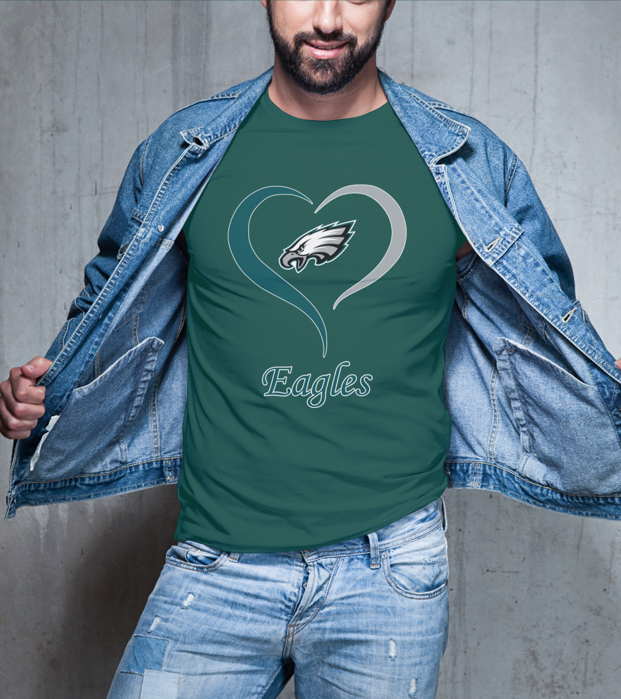 Eagles Heart Emblem With Philadelphia Iconic T-Shirt