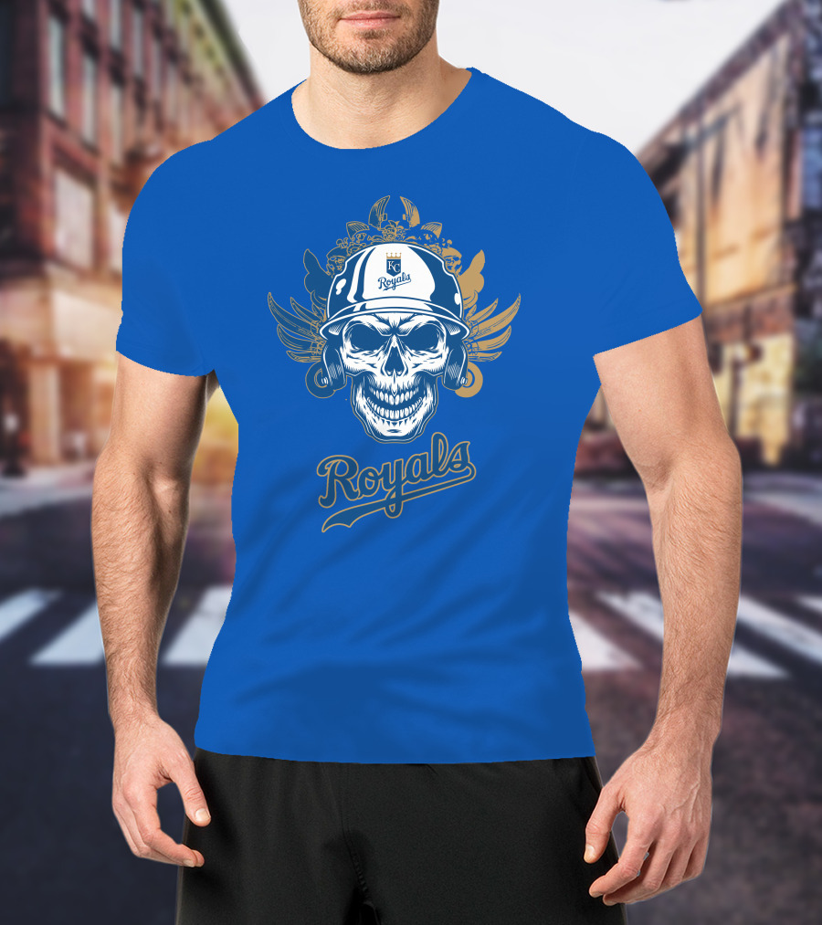 Kansas City Royals Skull Helmet T-Shirt