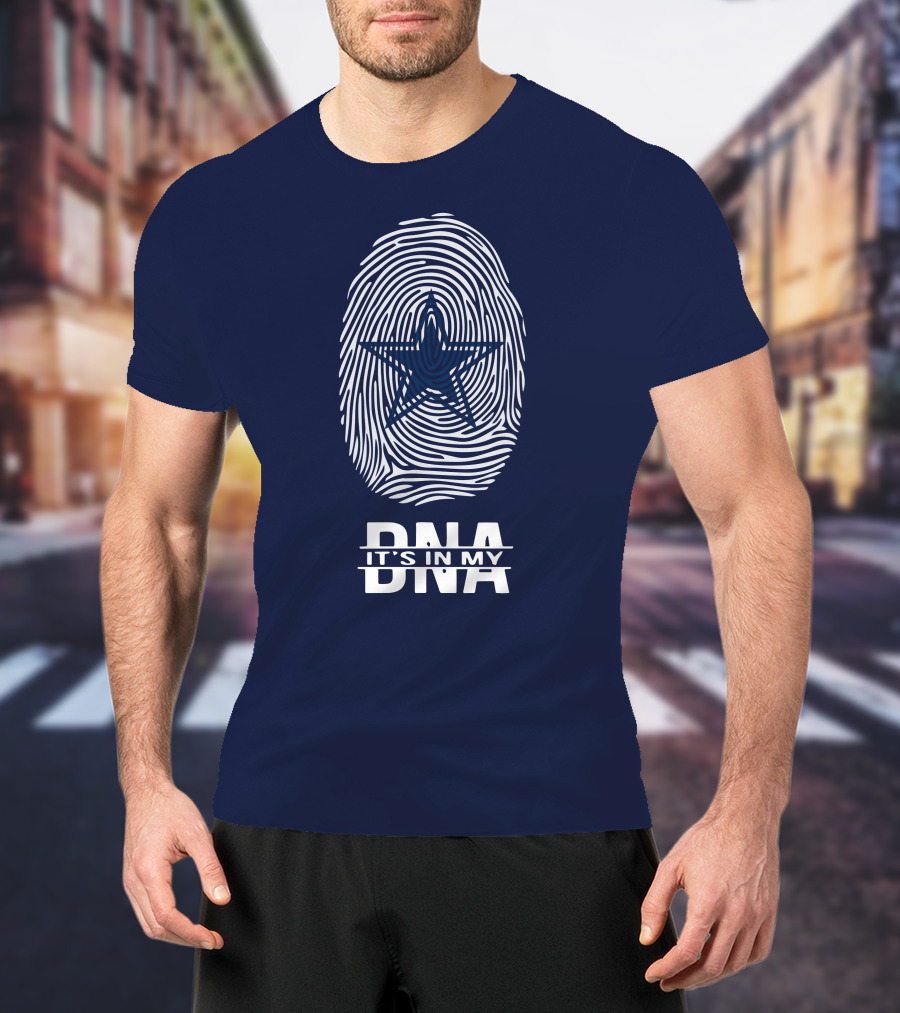 Dallas Cowboys Star It's In My DNA Fingerprint T-Shirt