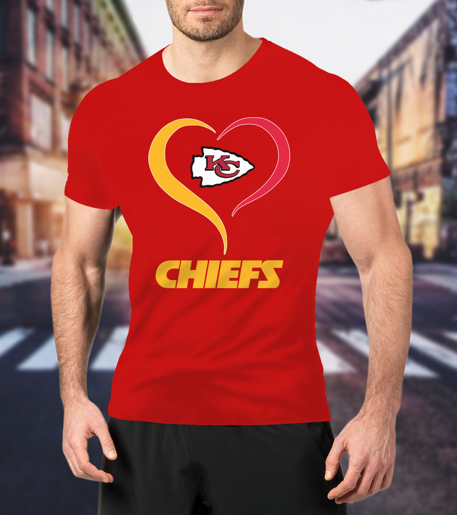 Kansas City Chiefs Heart Logo Chiefs T-Shirt
