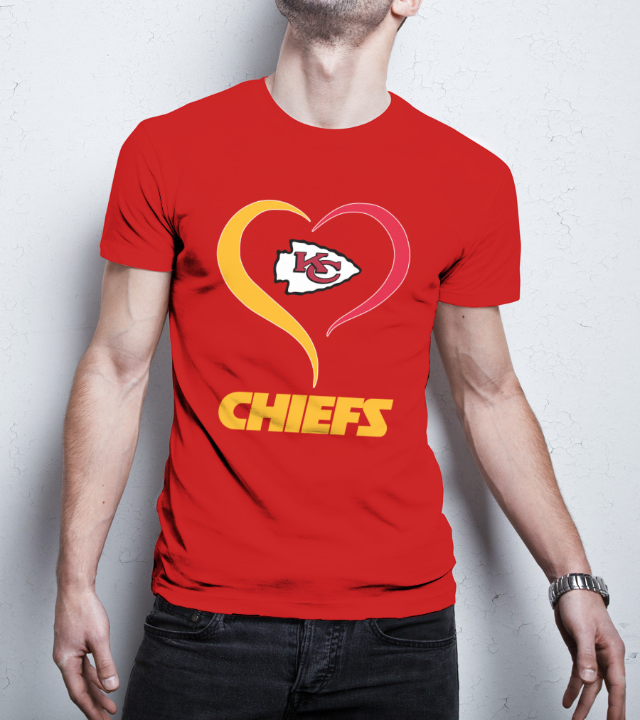 Kansas City Chiefs Heart Logo Chiefs T-Shirt