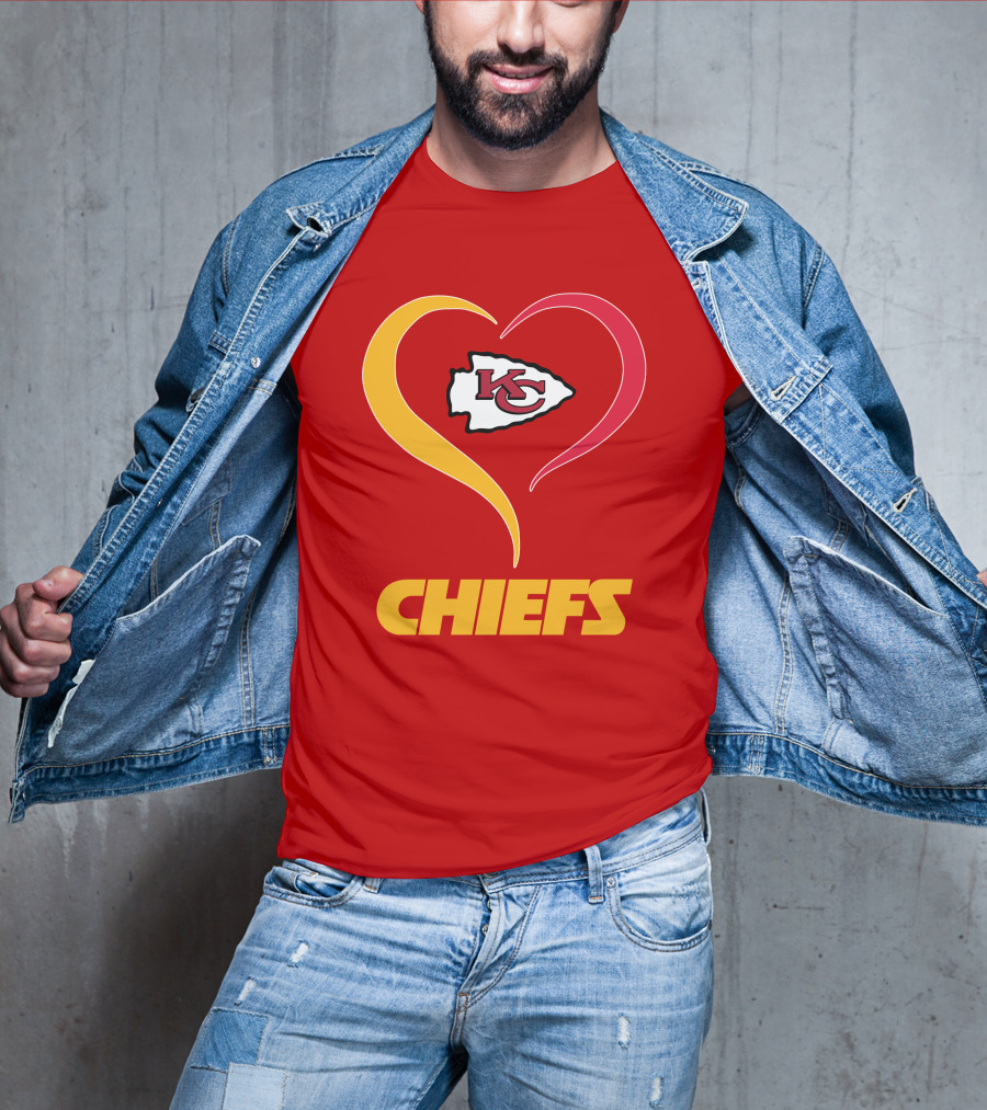 Kansas City Chiefs Heart Logo Chiefs T-Shirt