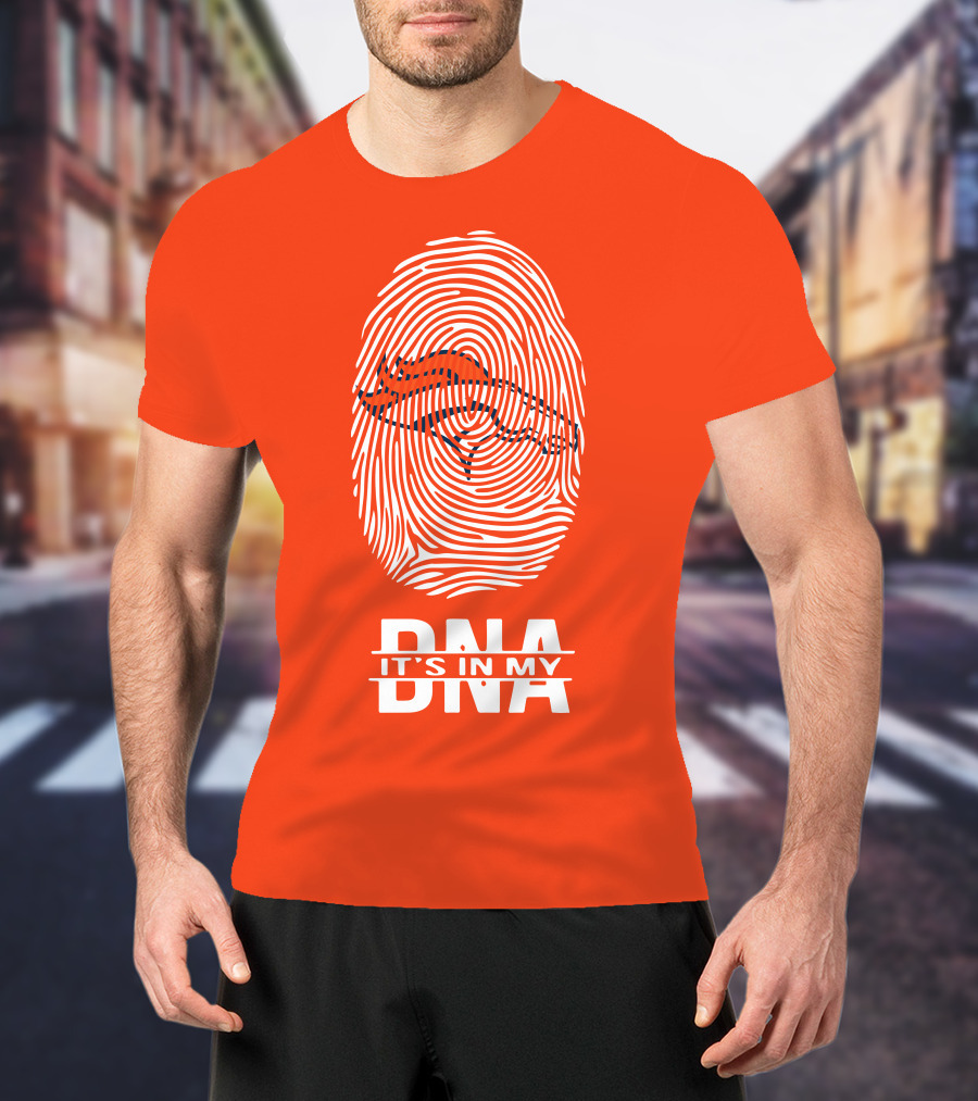 Denver Broncos DNA Fingerprint Emblem It's In My DNA T-Shirt