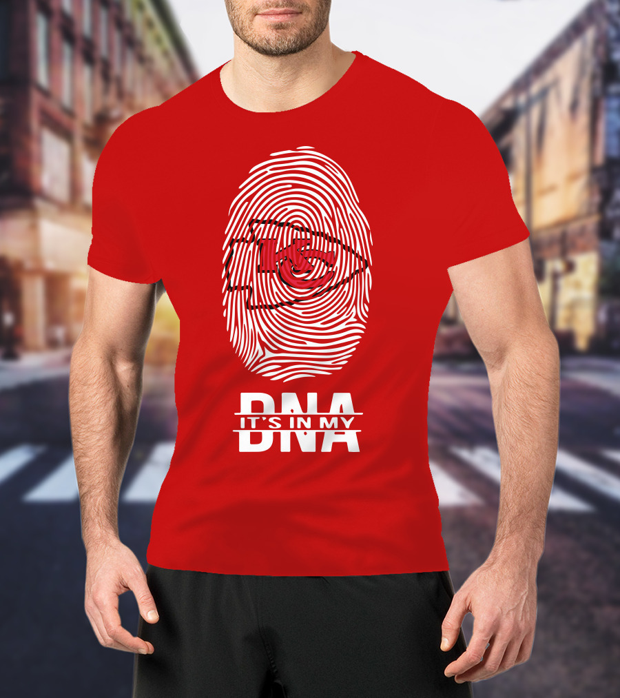 Kansas City Chiefs KC Fingerprint It's In My DNA T-Shirt
