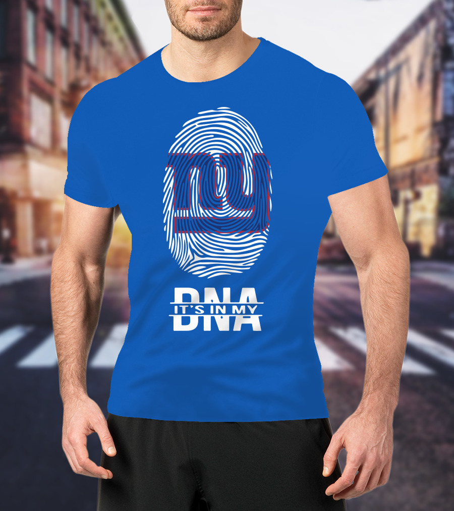 New York Giants Fingerprint Logo It's In My DNA T-Shirt