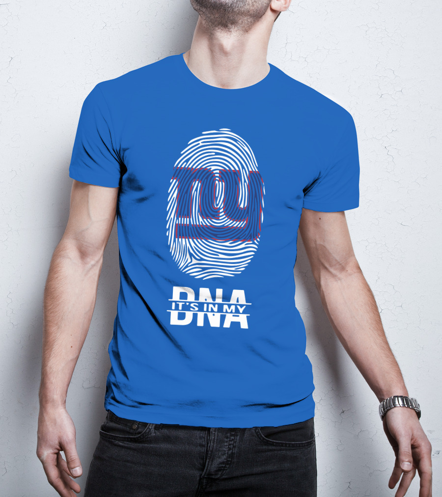 New York Giants Fingerprint Logo It's In My DNA T-Shirt