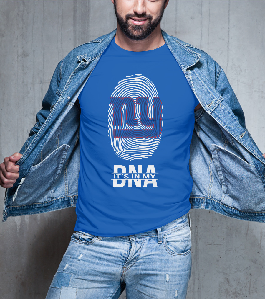 New York Giants Fingerprint Logo It's In My DNA T-Shirt