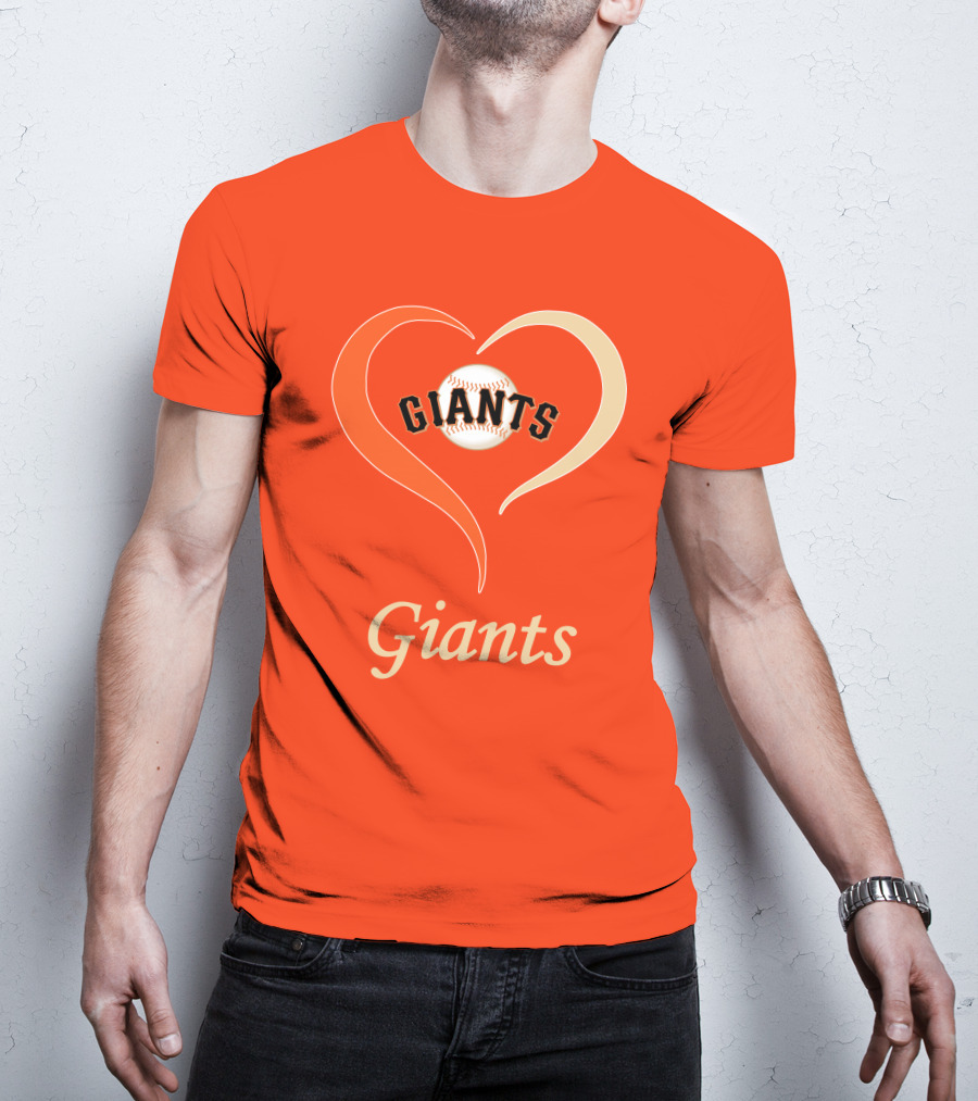 San Francisco Giants Baseball Heart Fan T-Shirt
