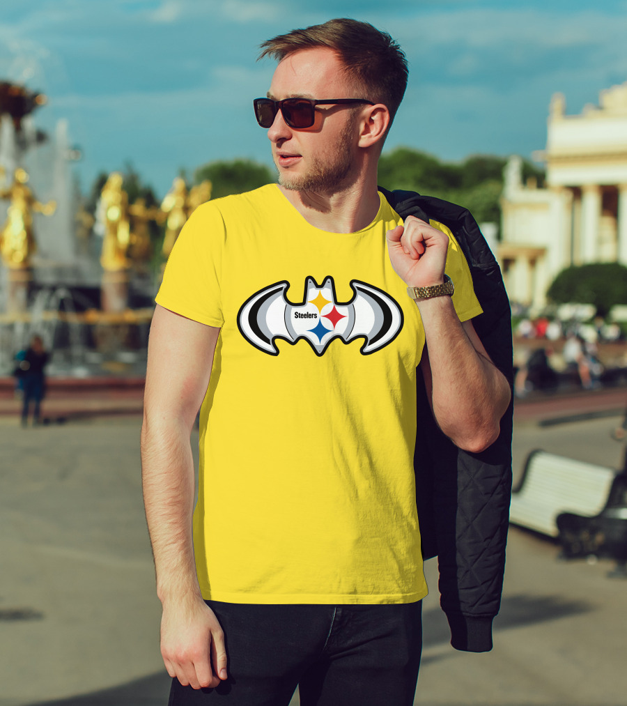 Steelers Batman Logo Pittsburgh Steelers Are Coming T-Shirt