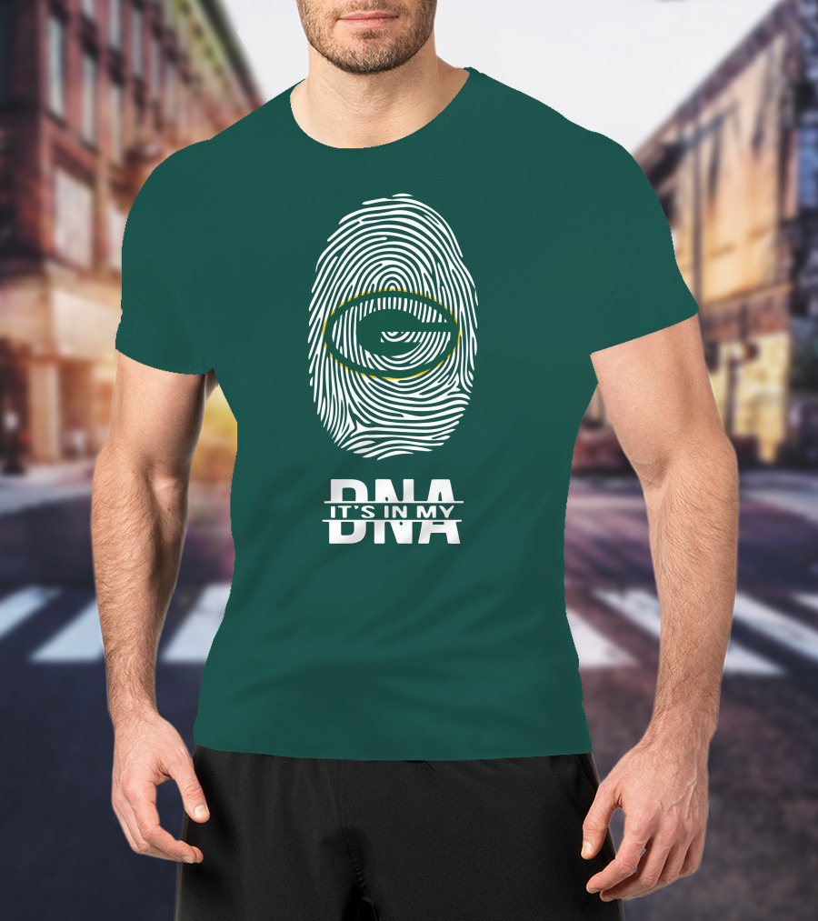 Green Bay Packers DNA It's In My DNA Fingerprint T-Shirt