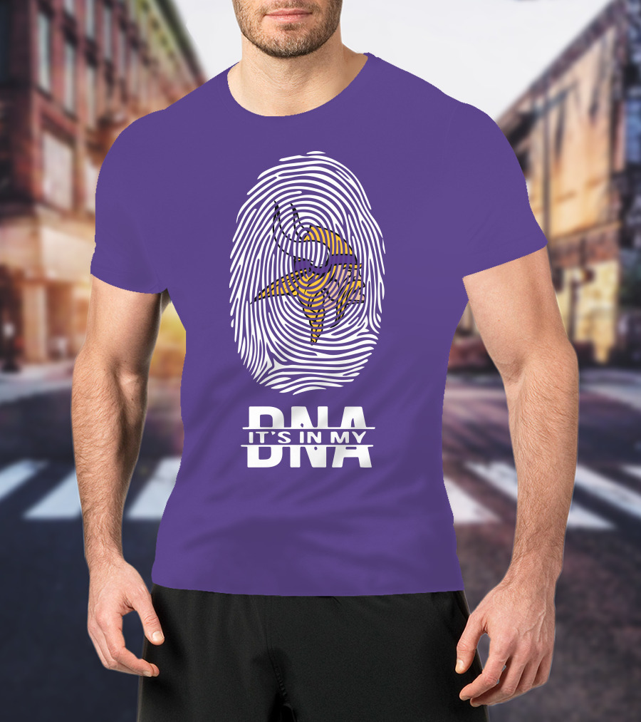 Minnesota Vikings It's In My DNA Fingerprint T-Shirt