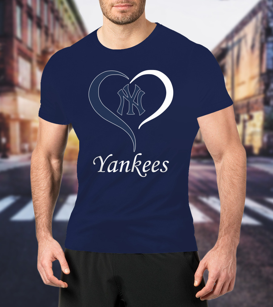 Yankees Heart Logo With NY Yankees Emblem T-Shirt