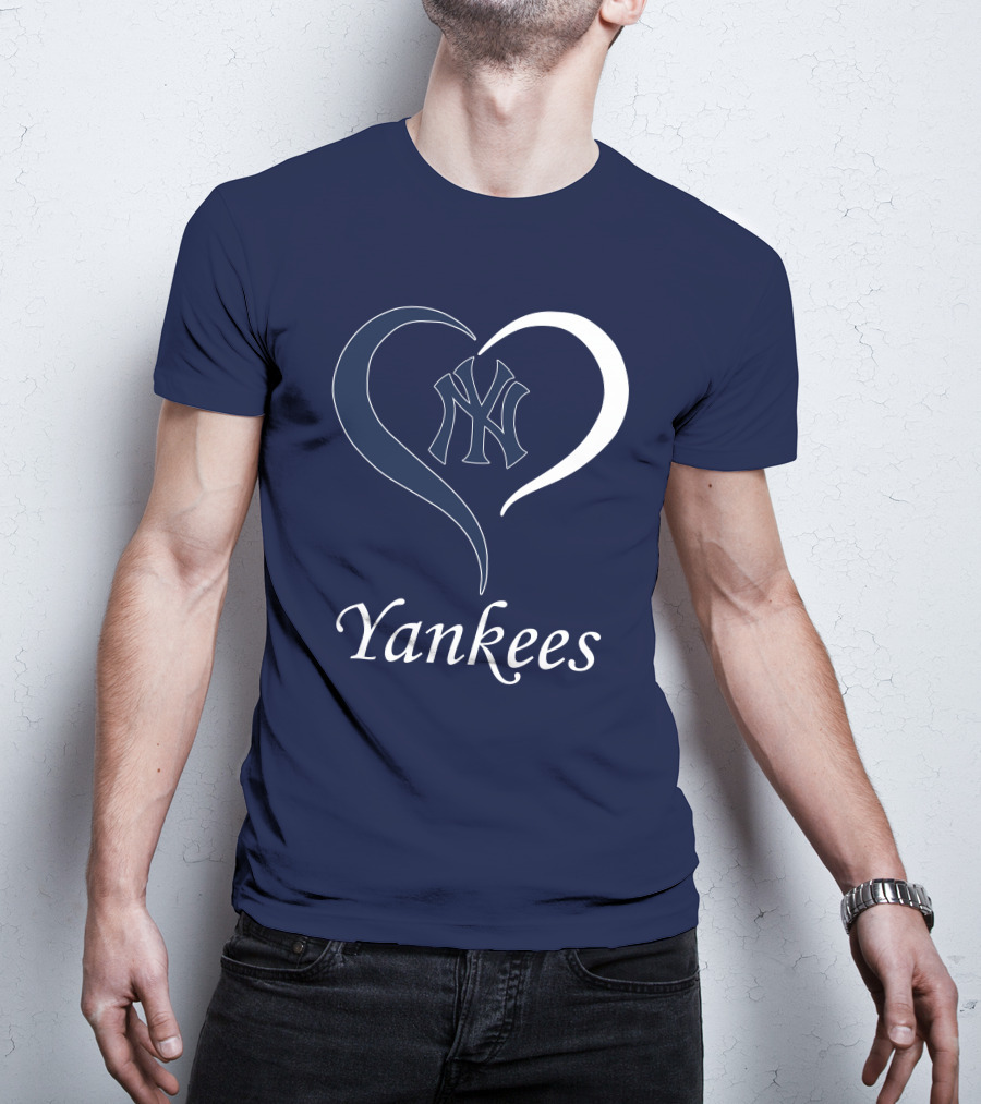 Yankees Heart Logo With NY Yankees Emblem T-Shirt