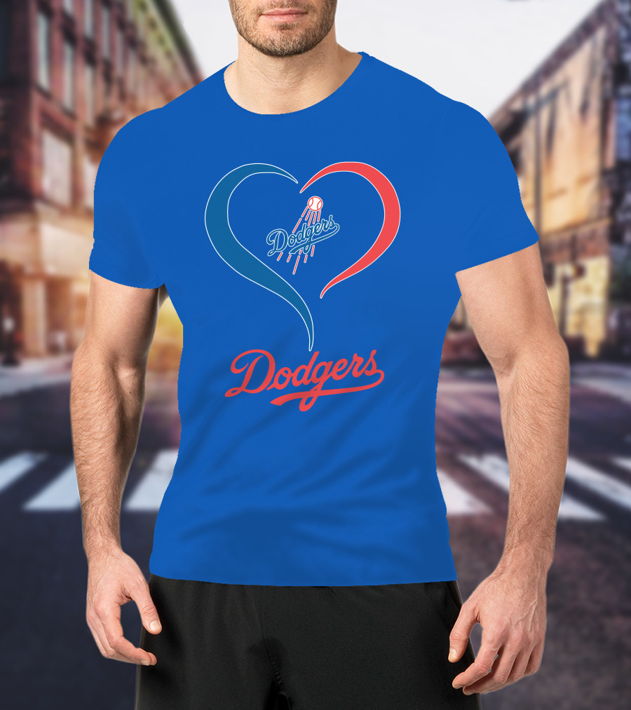 Los Angeles Dodgers Heart T-Shirt
