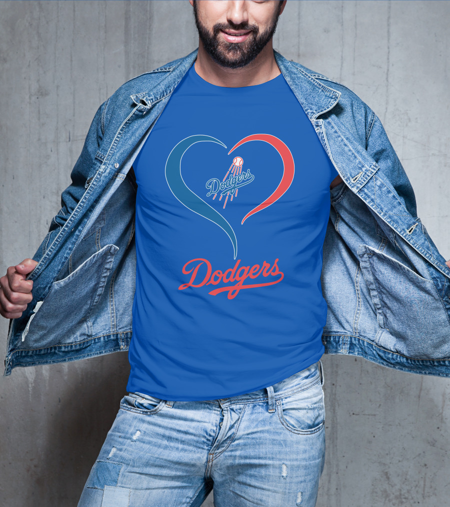 Los Angeles Dodgers Heart T-Shirt